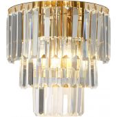 Milagro Milano kinkiet 2x11 W złoty-kryształowy ML1495