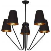 Milagro Victoria Black lampa podsufitowa 5x60W czarno/złota MLP4913