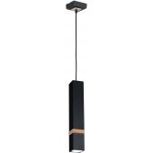 Milagro Vidar Black lampa wisząca 1x8W czarno/drewniana MLP5403