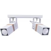 Milagro Vidar White lampa podsufitowa 2x8W biało/drewniana MLP5406