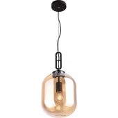 MaxLight Honey lampa wisząca 1x60W czarny/bursztynowy P0297