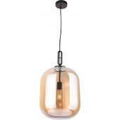 MaxLight Honey lampa wisząca 1x60W czarny/bursztynowy P0299