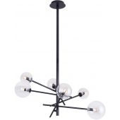 MaxLight Lollipop lampa podsufitowa 6x40W czarny/przezroczysty P0395