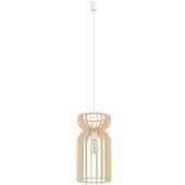 Nowodvorski Lighting Kymi A lampa wisząca 1x60W biały/drewno 10570