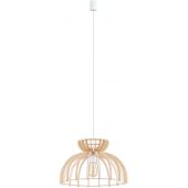 Nowodvorski Lighting Kymi C lampa wisząca 1x60W biały/drewno 10572