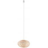 Nowodvorski Lighting Rattan lampa wisząca 1x25 W biała-drewno 11153