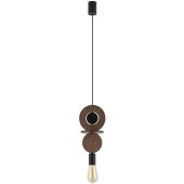 Nowodvorski Lighting Drops Wood lampa wisząca 1x25 W czarna-ciemne drewno 11175