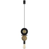 Nowodvorski Lighting Drops Wood lampa wisząca 1x25 W czarna-złota 11177