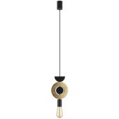 Nowodvorski Lighting Drops Wood lampa wisząca 1x25 W czarna-złota 11180