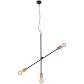 Nowodvorski Lighting Sticks III lampa wisząca 3x60W czarna/mosiądz 6268