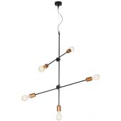 Nowodvorski Lighting Sticks V lampa wisząca 5x60W czarny/mosiądz 6270