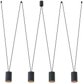 Nowodvorski Lighting More Tone lampa wisząca 4x10 W czarna-złota 7814