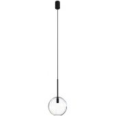 Nowodvorski Lighting Sphere lampa wisząca 1x10 W czarna-przezroczysta 7847