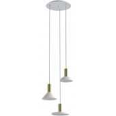 Nowodvorski Lighting Hermanos lampa wisząca 3x10W biała/mosiądz 8031