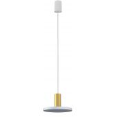 Nowodvorski Lighting Hermanos lampa wisząca 1x10W biała/mosiądz 8038