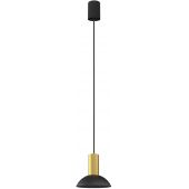 Nowodvorski Lighting Hermanos lampa wisząca 1x10W czarna/mosiądz 8194