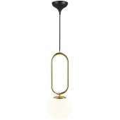 Nordlux DFTP Shapes 27 lampa wisząca 1x15W biały opal/mosiądz 2120023035