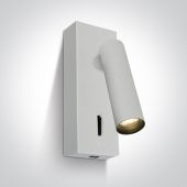 One Light Kandila kinkiet 1x3 W biały 65746A/W/W