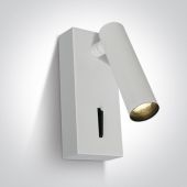 One Light Kandila kinkiet 1x3 W biały 65746/W/W