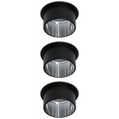 Paulmann Gil lampa podsufitowa 3x6W LED czarny mat/żelazo szczotkowane 93383