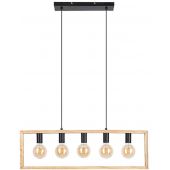 Rabalux Indigo lampa wisząca 5x40W czarny/buk 2294