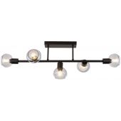 Rabalux Sullivan lampa podsufitowa 5x40W czarny/przydymiony 3296