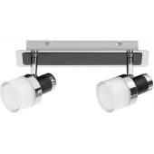 Rabalux Harold lampa podsufitowa 2x10W LED chrom/czarny/opal 5022