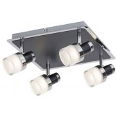 Rabalux Harold lampa podsufitowa 4x20W chrom/szkło opalizowane 5024