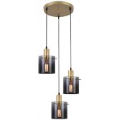 Rabalux Donati lampa wisząca 3x40 W przydymiona-złota 5223