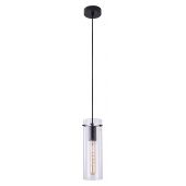 Rabalux Acantha lampa wisząca 1x60W czarny/przezroczysty 5258