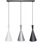 Rabalux Trincola lampa wisząca 3x40W srebrna/czarna/biała 5312