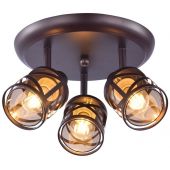 Rabalux Oberon lampa podsufitowa 3x40W brązowy/bursztynowy 5337