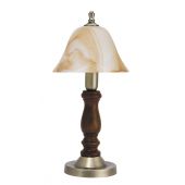 Rabalux Rustic 3 lampa stołowa 1x40W brązowa/mosiądz/alabster 7092