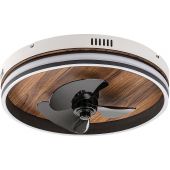 Rabalux Faustine lampa podsufitowa 1x30W LED z wentylatorem czarny/biały/drewno 71016