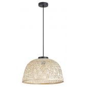 Rabalux Rattan lampa wisząca 1x25W czarny/drewno 72025