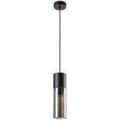 Rabalux Ronno lampa wisząca 1x25W czarny/szkło dymne 72051