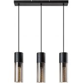 Rabalux Ronno lampa wisząca 3x25W czarny/szkło dymne 72053