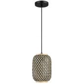 Rabalux Adalla lampa wisząca 1x40W czarny mat/rattan 72091