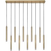 Rabalux Ramira lampa wisząca 10x5 W przezroczysta-złota 72365