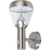 Rabalux Amalfi kinkiet zewnętrzny 1x8,5W LED z czujnikiem ruchu chrom/przezroczysty 7920