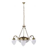 Rabalux Annabella lampa wisząca 3x40W+2x60W mosiądz/biała 8633