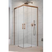 Radaway Idea Brushed Copper KDD drzwi prysznicowe 90 cm rozsuwane miedź szczotkowany/szkło przezroczyste 387060-93-01R