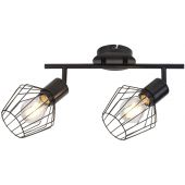 Rabalux Belano lampa podsufitowa 2x40 W czarna 3535