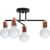 TooLight Loft lampa podsufitowa 4x60 W czarna-różowe złoto OSW-04014