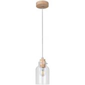 Spot-Light Alessandro Wood lampa wisząca1x60W dąb olejowany/transparent 1760174