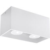 Sollux Lighting Quad Maxi lampa podsufitowa 2x40W biała SL.0380