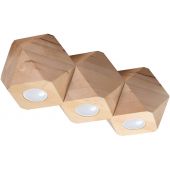 Sollux Lighting Woody lampa podsufitowa 3x40W drewno naturalne SL.1010