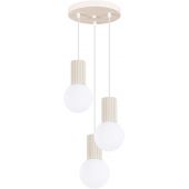 Sollux Lighting Halo lampa wisząca 3x8 W biała-beżowa SL.1720