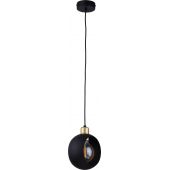 TK Lighting Cyklop Black lampa wisząca 1x15W czarna/złota 2751