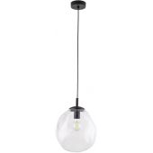 TK Lighting Sol lampa wisząca 1x15 W czarna-przezroczysta 10082